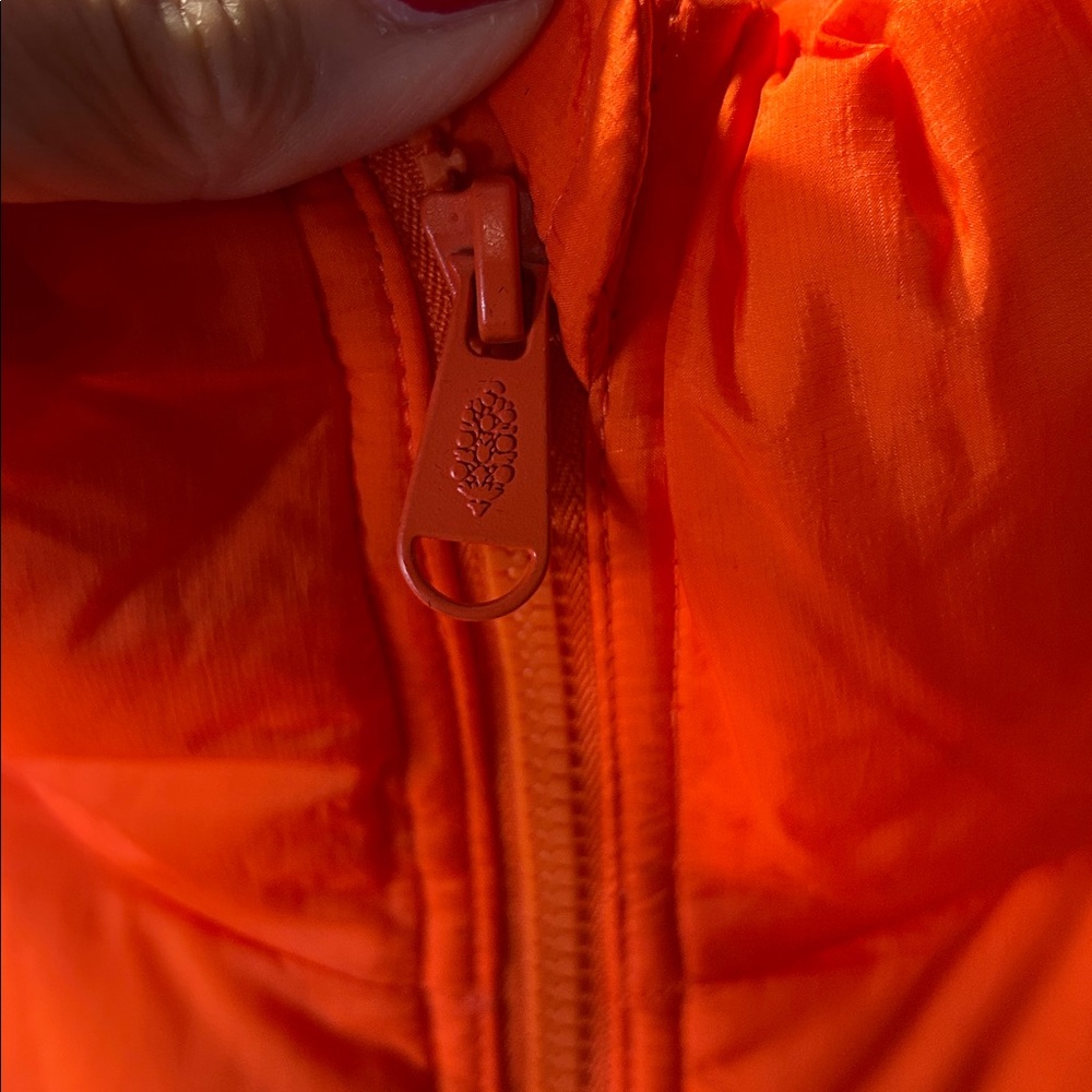 Free People Movement in a bubble Bright Orange Puffer Vest - Picture 4 of 7